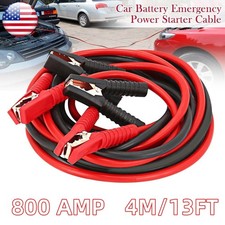13ft Booster Jumper Cables 800amp 2 Gauge Emergency Jump Car Lead Start Clamps 13ft Booster Jumper Cables 800amp 2 Gauge Emergency Jump Car Lead Start Clamps