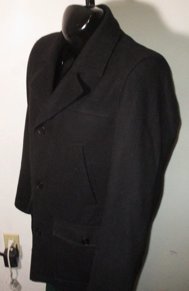 STRUCTURE Black Wool Insulated Jacket Men's Size M - Image 4 of 4