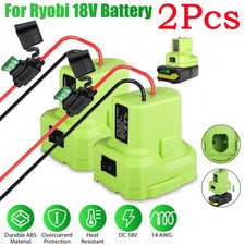 2X Battery Adapter Fuse and Switch, Power Wheel Adapter for Ryobi ONE Plus 18V