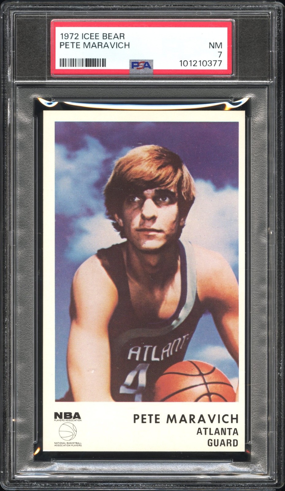 1972 Icee Bear Pete Maravich PSA 7 NM HOF Basketball Card