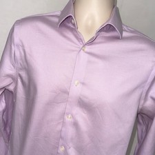 Michael Kors Mens Slim Fit Airsoft Stretch Dress Shirt Purple 15 32/33 Non Iron
