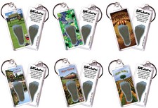 FootWhere Napa Valley Souvenir Keychains. 6 Piece Set. Made in USA, Clear