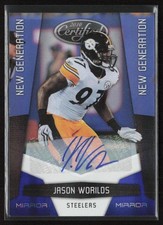 Jason Worilds Rookie 2010 Certified Mirror Blue Signatures /50 #219 Steelers