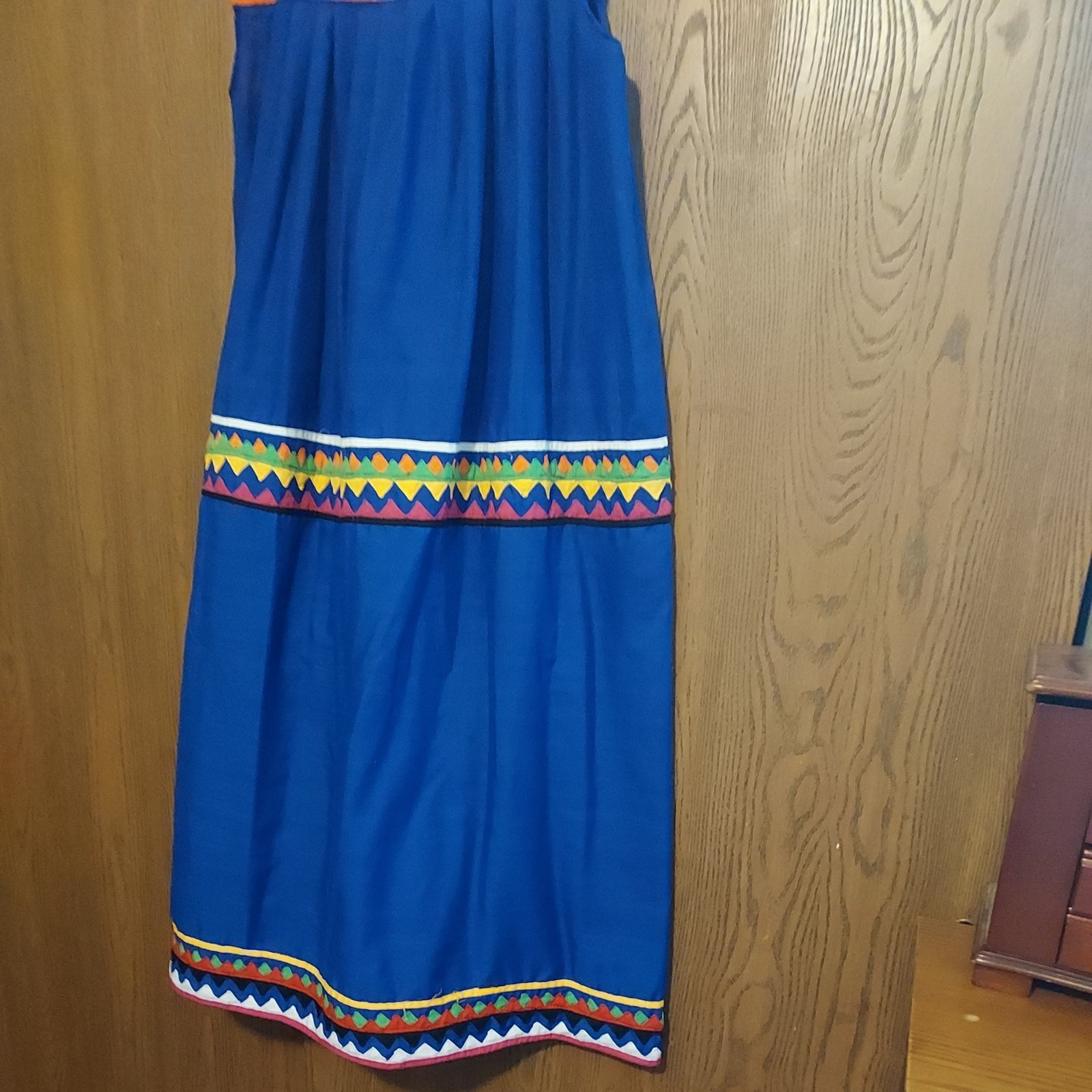 Native American Indian  Panama Patchwork Maxi Dre… - image 11