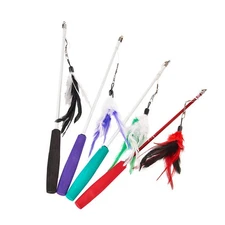 Cat Teaser Retract Fishing Rod Cat Teaser cat teasing stick pet supplies