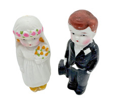 Vintage Japan Bride Groom Wedding Cake Topper Figurines Set