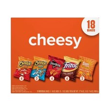 Frito-Lay Cheesy Snack Chips Variety Pack, 18 Count Multipack Box Free Ship.