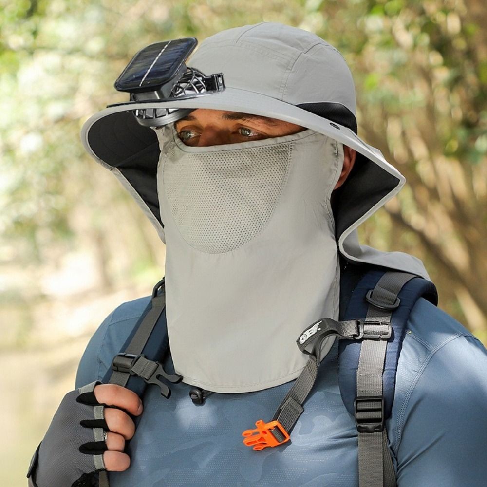 APL Cappello da Pescatore a Tesa Larga Poliestere Cappuccio Anti UV Esterno