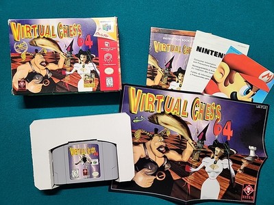 Virtual Chess 64 N64 Complete In Box CIB Mint Nintendo 64 W/Poster & Inserts