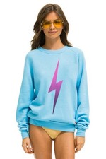 Aviator Nation Bolt Sweatshirt Sky Blue Size Small