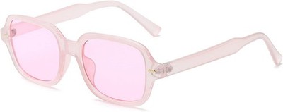 Vintage Rechteck Ovale Sonnenbrille Damen Herren Gelb Gradient Brille Retro Tint