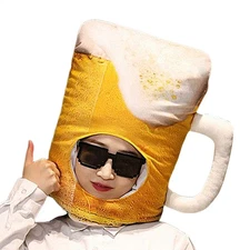 Nicky Bigs Novelties Beer Mug Hat Funny Foam Beer Stein Costume Headwear Plush