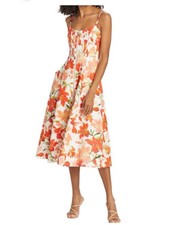 NWT Floral Sundress with Red and Orange Flowers size0p