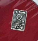 Letter "Q" - 1 Gram .999 Fine Pure Silver Bullion Mini Square Bar Ingot Coin