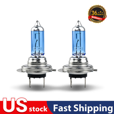 2x Super Bright H7 Halogen Headlight Bulbs Conversion Kit High Low Beam White