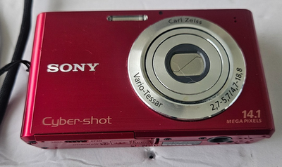 Sony Cyber-Shot DSC-W330 14.1 MP Digital Camera Red w/accessories