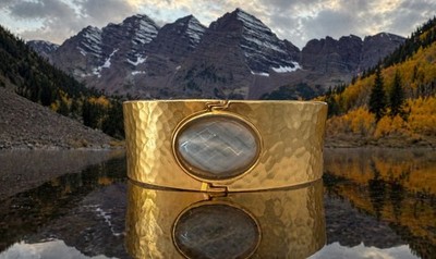 Brighton Bangle GOLDEN MOON Hinged Magnetic NWT Boho Style JF0037 List $188