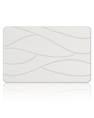 VEELOIM STONE BATH MAT DIATOMACEOUS SHOWER MAT NON-SLIP DIATOMITE - LINE1 WHITE