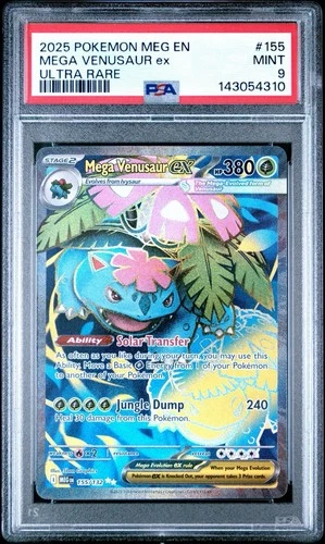 Pokemon Mega Venusaur ex 155/132 Me01: Mega Evolution Holo PSA Mint 9