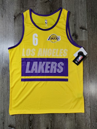 LeBron James Lakers Jersey Men's XL NBA Ultra Yellow #6 LA - Picture 6 of 11