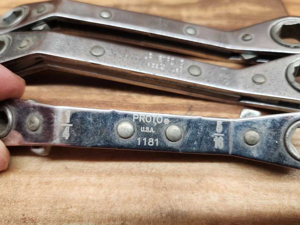 Armstrong Proto SAE Offset Box End Ratchet Wrenches 27-616, 27-617, 1181 - Image 2 of 4