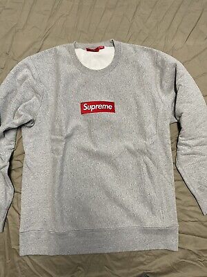 特別セール XL 2018FW supreme Box Logo Crewneck グレー スウェット