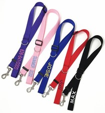Embroidered pet leash, Personalized Nylon dog leash for Yard Outside Walking