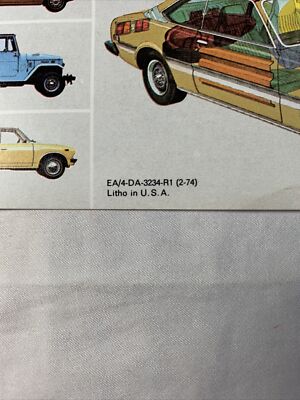 1974 Toyota Corolla SR5 S5 1600 Coupe 1600 4 Door Sedan Sales