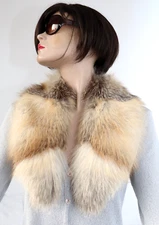 Fur Scarf Golden Island Collar Fur Trim Coat Stole Shawl Jacket Natural Efd