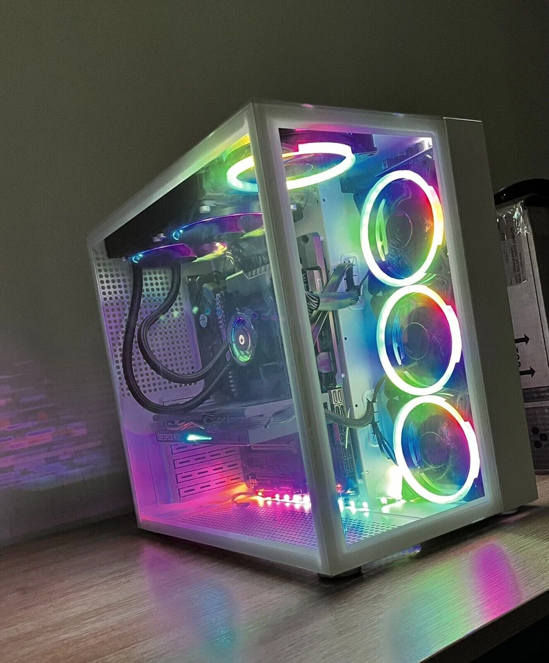 White Case Gaming RGB PC Computer i7 QUAD 16 GB 1TB SSD GTX 1660 Wifi Win 11 - Image 3 of 4
