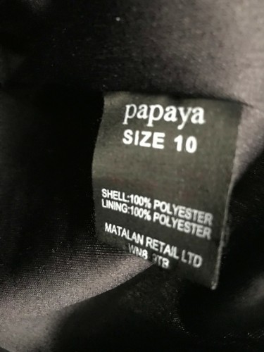 Papaya Matalan Grey Black Snakeskin Print Short Sleeve Elasticated Waist UK 10 - Picture 4 of 5