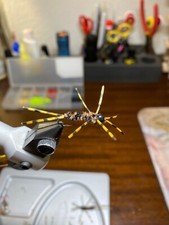 Six (6) tungsten stonefly euro nymph. Pat's Rubber Legs. #10 hook 3.8 mm bead