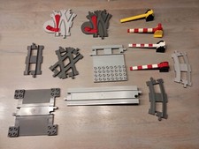 Lego Duplo Schiene Schienen Kreuzung Weiche Schranke Bahnübergang Gerade Kurve