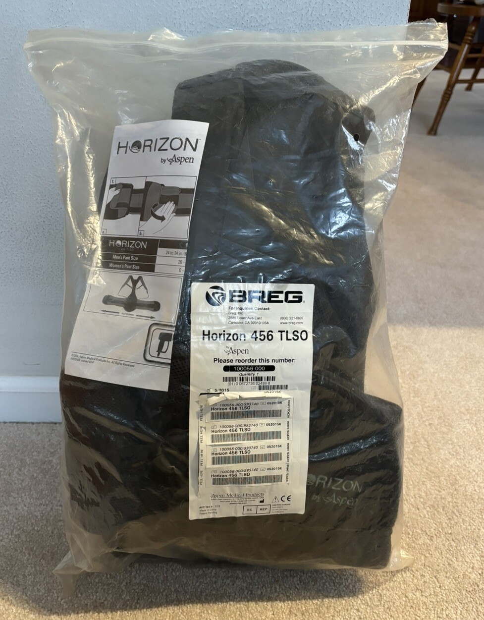 NICE! Aspen Breg Horizon 456 TLSO Adult One Size Adjustable Back Brace 993740 eBay