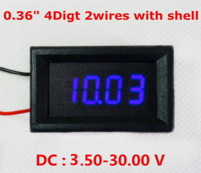 DC4-30V 4 Digital Blue LED Volt Voltage Meter Voltmeter Indicator 5v 12v 24v Car