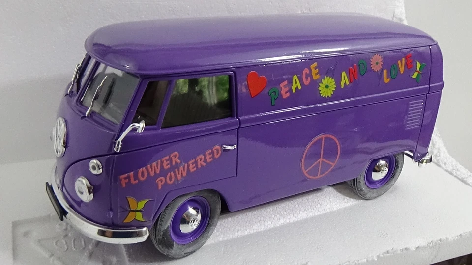 Prestige Solido 1966 VW Combi Flower Power Van 1/19 Scale Die Cast - Image 2 of 4