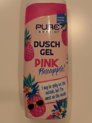 (29,97   je 1L) PURE & Basic Duschgel PINK Pineapple ANANAS Limited 300ml