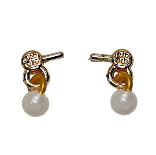 LOL OMG Pose Doll Outfit Jewelry Gold Stud Pearl Dangle Charm Earrings Pair Set
