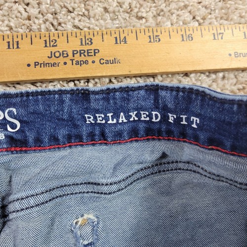 Chap Jeans Mens 38x30 Blue Denim Relaxed Straight - Picture 3 of 8