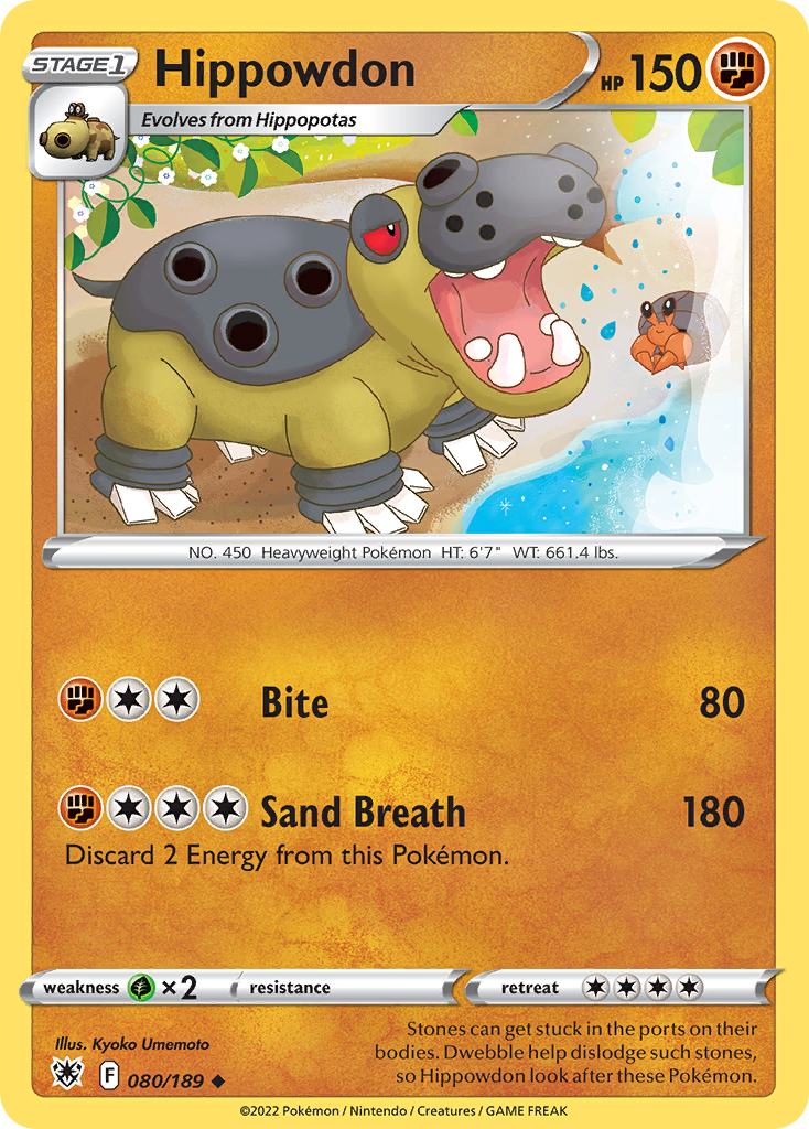 Hippowdon 80/189 Uncommon | Astral Radiance | Pokemon Card | eBay