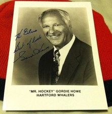Gordie Howe Autographed Personalized Small Photo.   Mr. Hockey!!!!