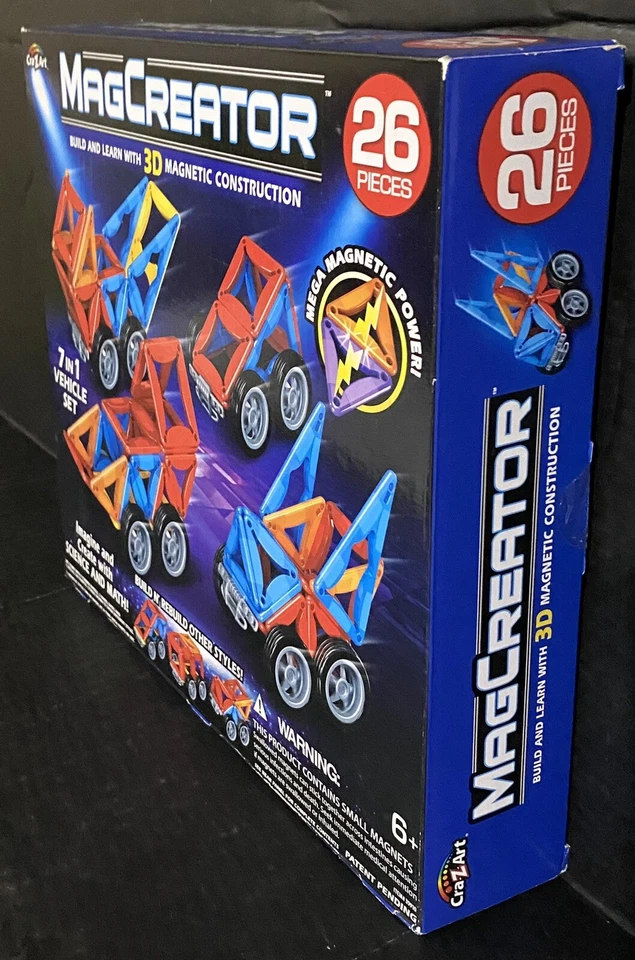 Cra-Z-Art MagCreator 7 In 1 Vehicle Set Brand New Sealed Box! - Image 3 of 4