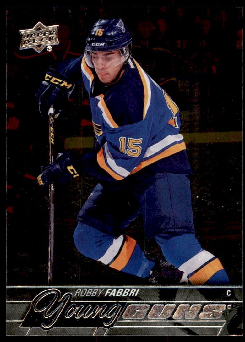 2015-16 Upper Deck Young Guns YG Foil Robby Fabbri RC Rookie Blues #229