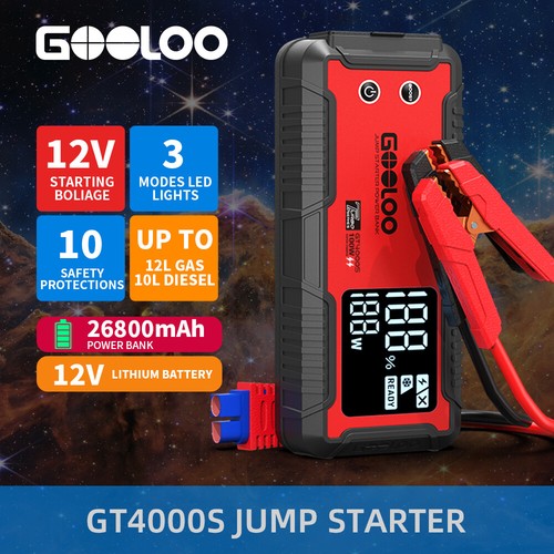 GOOLOO GT4000S Car Jump Starter 4000A Portable Car Battery Charger 12V