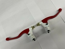 RED + WHITE SHORTY CLUTCH + BRAKE LEVER + PER...