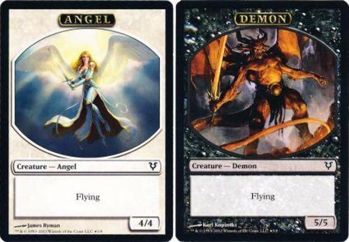 Near Mint x 4 Angel Token // Demon Token - AVR Prerelease Magic Promos