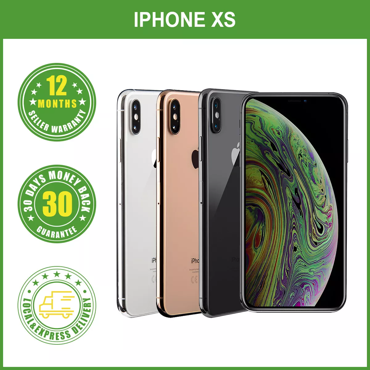 New Apple iPhone Xs 64/256/512GB Factory Unlocked Black Silver Gold AU  SELLER