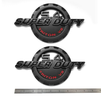#ad #ad 2pack OEM 5.4L Super Duty Triton V8 Emblem fits Superduty Badge Black Red $9.46