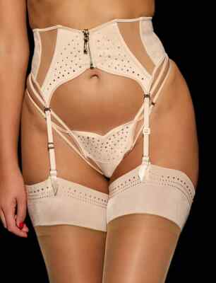 HONEY BIRDETTE SEXY KRISTALL CHAMPAGNER HOSENTRÄGER GRÖSSE SMALL UVP £100 NEU MIT ETIKETT