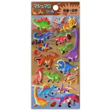 CUTE DINOSAUR STICKERS Puffy Sticker Sheet Craft Kids Scrapbook Animal NEW